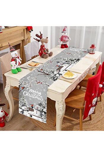 Choice 35*180cm 44 Christmas Gnome Table Runner Merry Christmas Decorations for Home 2025 Xmas Party Decor