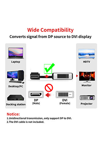 Choice adapter cable 1080P DP to DVI cable adapter DisplayPort Display Port to DVI Cable converter adapter