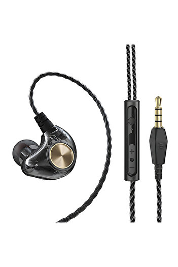 Choice Black HIFI Heavy Bass Wired Earphone 3.5mm AUX In Ear Gaming Headset Dynamic Music Headphones Stereo
