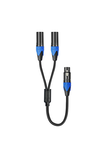 ALLOYSEED FMM 50cm XLR Splitter Cable 1 XLR Female to 2 XLR Male XLR Y Splitter Cable Microphone Splitter Cord