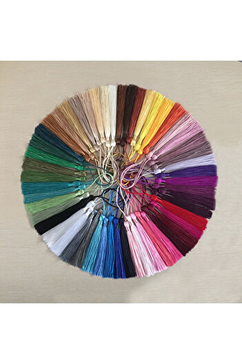 Choice 31 Mixed color 100pcs/Pack Polyester Silk Tassel Fringe 13cm Cotton Tassels Trim For Sewing Curtains