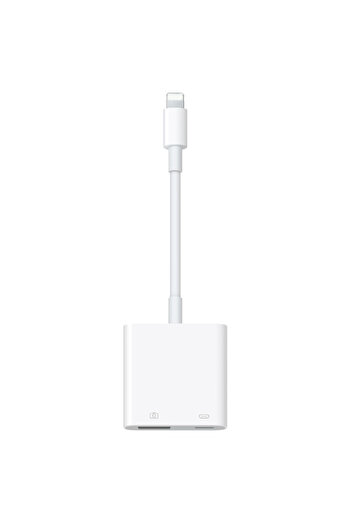 Choice white Lightning to USB Camera Adapter with Charging Port for iPhone, USB3 Female OTG Adapter Compati