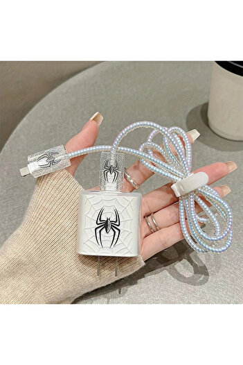 Choice A4 Cable Winding and Anti-Break Cases for 18/20W iPhone Chargers, Spider Butterfly design for iPhone