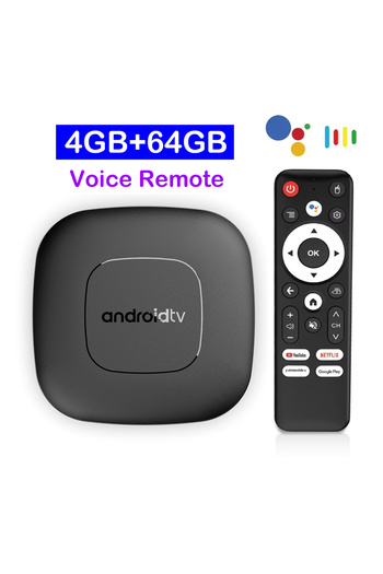 Choice صندوق تلفاز ذكي 4G 64G مع جهاز تحكم عن بعد صوتي 8GB 128GB Android 14 ATV Allwinner H313 مساعد جوجل 8K Video 4