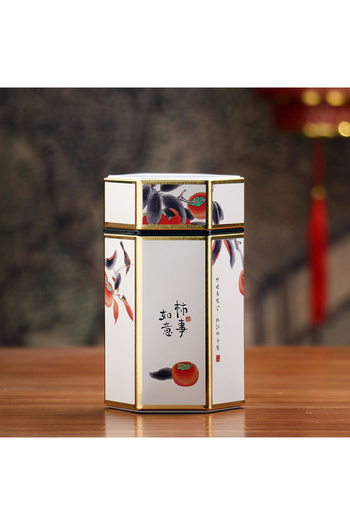 Choice StyleCL Creative Hexagonal Tea Pot Tin Can Chinese Tinplate Tea Storage Tank Small Sealed Portable T