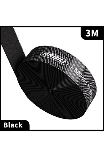 Choice منظم كابلات NNBILI Black-3m لإدارة الأسلاك وشريط لف سماعات الأذن وإدارة أسلاك الماوس وأربطة الحماية