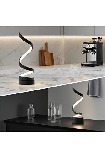 Choice black LED spiral dimmable table lamp suitable for living room bedroom study adjustable brightness be