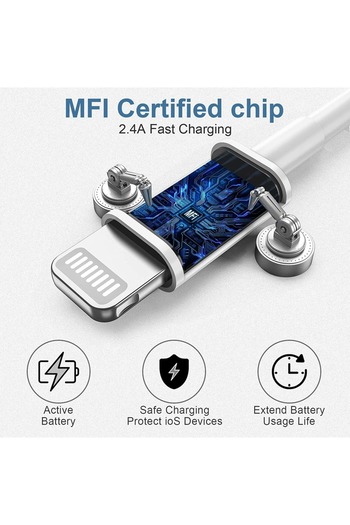Choice 2m 3pcs 5 Pack [Apple MFi Certified] Charger 3ft, Apple USB to Lightning Cable Original Fast Chargin
