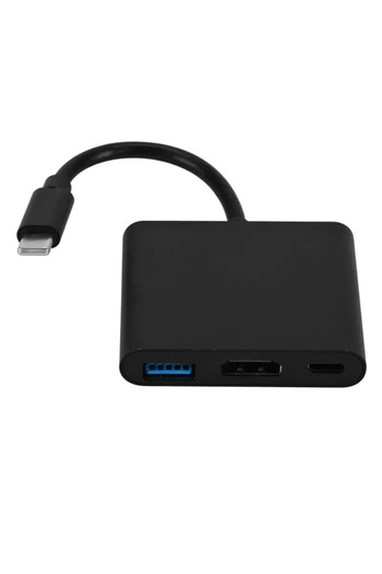Choice Black 3 in 1 Usb Hub USB C to HD Splitter HUB Type-c to HDMI-compatible USB3.0 Docking Station For M