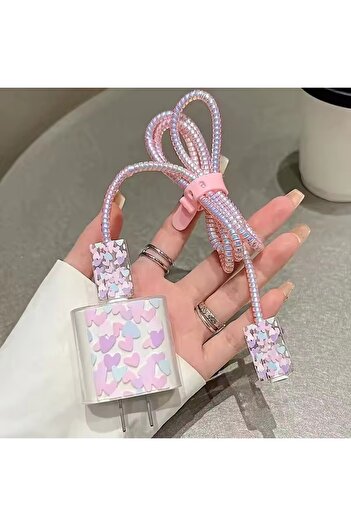 Choice Style 02 5Pcs/1Set Butterfly Charger Protective Case for iPhone 18W/20W Fast Charging Cable Data Ant