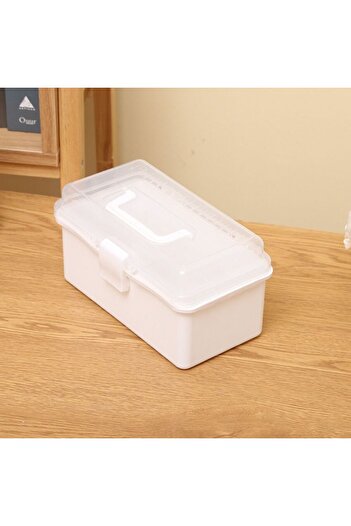 Choice 2 Layers white 2/3 Layers Foldable Large Capacity Storage Box Multifunctional Plastic Portable Makeu