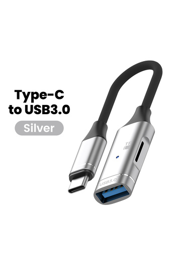 Choice type c silver Elough 2 in 1 Type c to USB3.0 OTG Adapter Mobile Phone Card Reader for iphone 1516 Sa