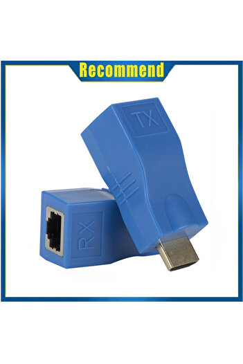 Choice محول موسع HDMI إلى RJ45 بطول 30 مترًا، زوج واحد أزرق، محول إرسال فيديو عبر شبكة CAT5e Cat6 Eth