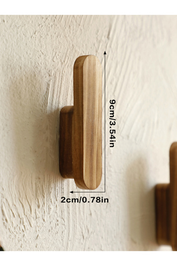 Choice TK376-MS8875 Rustic Wooden Wall Hooks Handmade Decorative Coat and Hat Hangers Ideal for Entryway Be