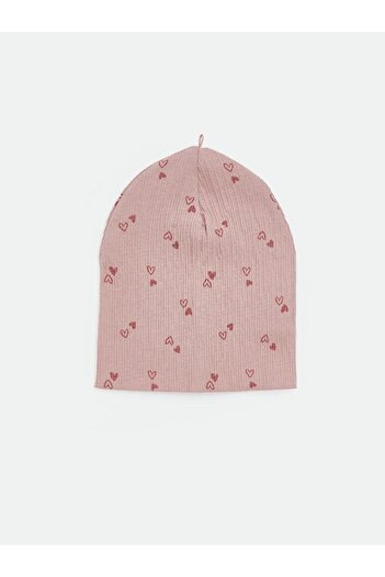 LC Waikiki Heart Patterned Baby Girl Beanie (W5)
