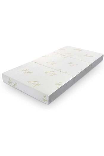 the home mart Folding Mattress, 4 Inch Trifold Mattress with Removable Cover, Non-Slip Bottom & Brea