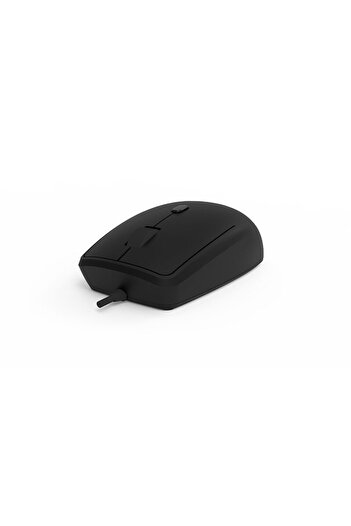 Delux Mouse M330 cu fir, 2400 DPI, 4 butoane, Negru