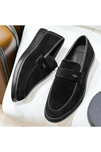 BMoD Black suede men's loafers MOD11919