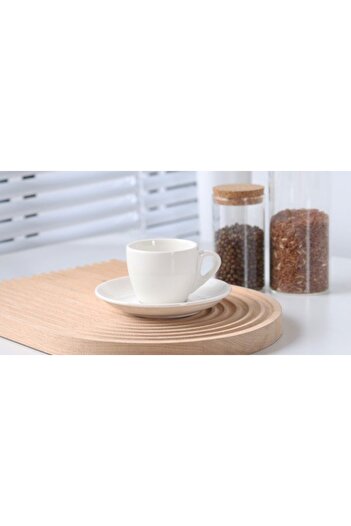 SAFA Tea, Coffee and Espresso Cup and Saucer Set, 6 Pieces, Capacity 90ML. / 119854