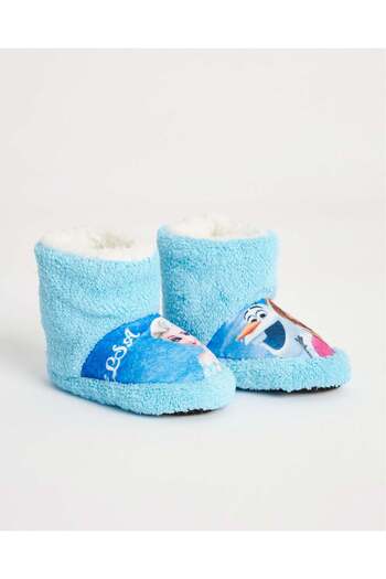 Chirpy Children's Winter Set of 3 Frozen-Themed Non-Slip Sole Figured House Boots Slippers