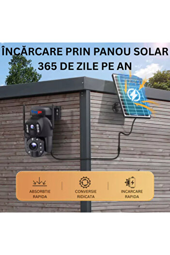 Taggo Ultra HD 4G Solar Surveillance Camera, 3K 50X Zoom, Dual Lens, 10W Solar Charging