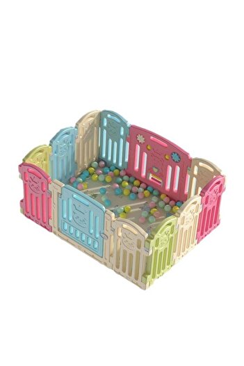 COOYA Baby Playpen Kids Activity Centre Safety Play Yard,for Home Indoor Outdoor,with Balls,Multicolour