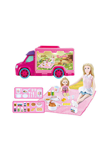 TSUMAB Picnic Camper Van Doll Playset – Family Picnic Adventure Toy with Accessories