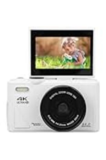 DKH Digital Camera, Autofocus UHD 4K Vlogging Camera with 3 Inch Flip Screen, 64MP 18X Digital