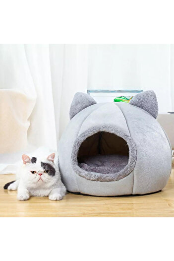CRACOS Aesthetic Bed for Dog or Cat, color Gray, size M, 30x30cm