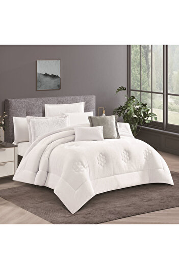 HOURS Horse double-sided winter bedspread, fur and velvet, suitable for a double bed size of 200 x 200 cm, consisting of 8 pieces, 240 stitches