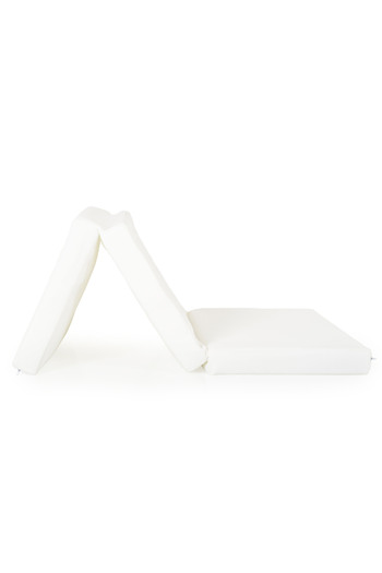 Hugzzz Snooze Pure White foldable travel mattress, anti-allergic cover, 120x60x6 cm