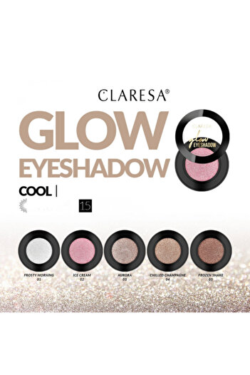 Claresa Eye shadow, Glow, No. 01, Frosty Morning