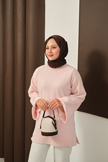LOCCO Women's Soft Knitwear Tunic Pink