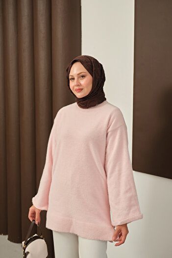 LOCCO Women's Soft Knitwear Tunic Pink