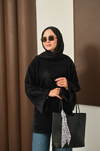 LOCCO Women's Soft Knitwear Tunic Black