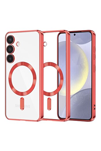 SKYDDAR INNOVATION Case for Samsung Galaxy S24 Plus, Luxury Shield Magsafe, Shockproof Protection, sticker set, Red