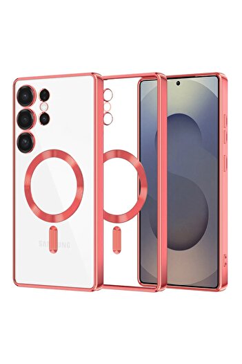 SKYDDAR INNOVATION Case for Samsung Galaxy S25 Ultra, Luxury Shield Magsafe, sticker set, Red