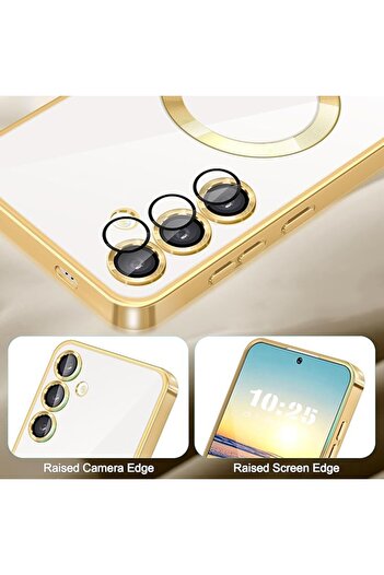SKYDDAR INNOVATION Case for Samsung Galaxy S24 Plus, Luxury Shield Magsafe, Shockproof Protection, sticker set, Red