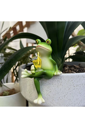 Choice 1pc-sitting Contemporary Resin Frog Planter, Creative Handmade, for Outdoor, Balcony, Garden Decorat
