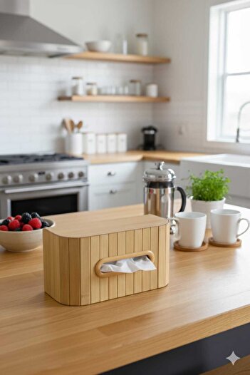 DRNJEWELRY Bamboo napkin holder