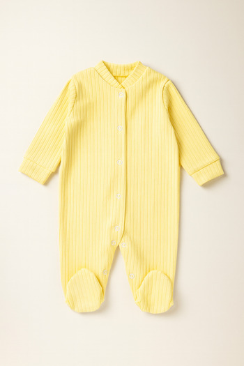 Oz Baby Newborn Banana Yellow Reported Cotton Baby Romper