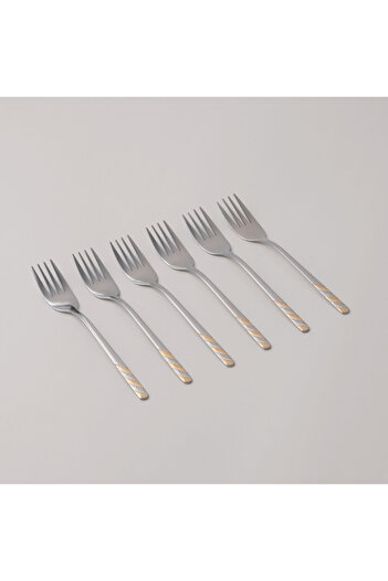 Pentola stainless steel cake fork set 6pcs with mirror polish 2.5mm