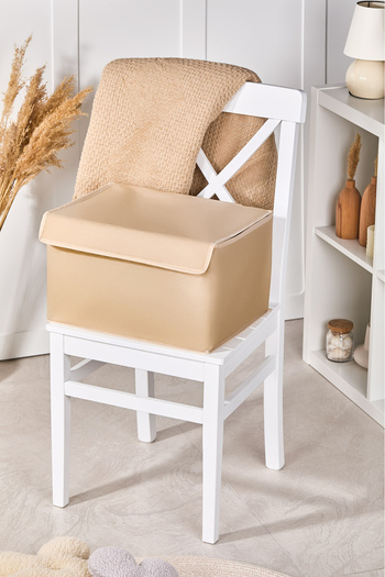 Serstil Küçük Boy Kapaklı Kutu Hurç - Kıyafet Saklama Kutusu Organizer 40x30x25