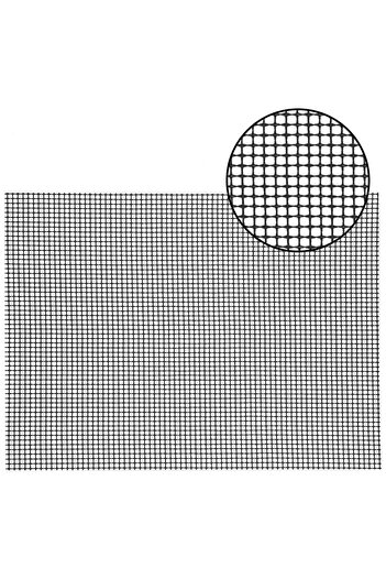 Quasar & Co. Set of 5 grill foils, Teflon sheets, perforated, non-stick, high temperature resistant, 40x33cm, black