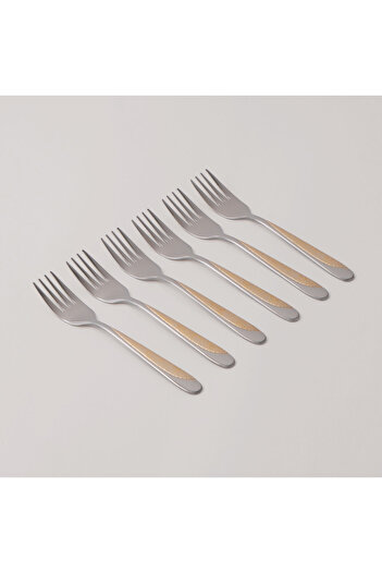 Pentola stainless steel cake fork set 6pcs with mirror polish 2.5mm