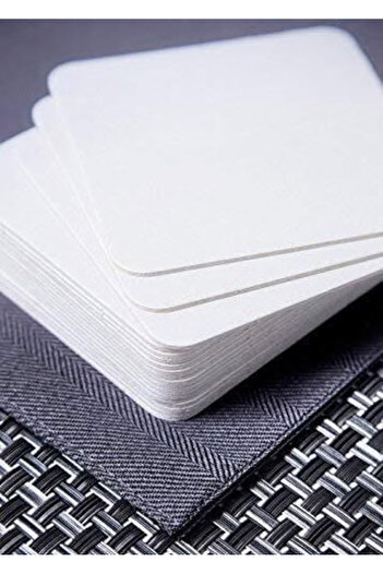 Mank Cardboard coasters/holders for glasses, mugs or cups / white / 9.3 x 9.3 cm / 100 pcs
