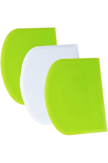 Generic 3PC Dough Scraper Set, Bakeware & Decorating Tools Flexible & Non-Slip Bench, Bowl, Cake Scraper