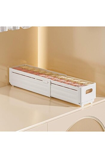 Generic 2PCS Plastic Storage Bins, Closet Storage Drawers, Expandable Adjustable Clothes Storage Boxes, Fol