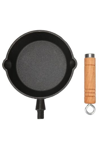 Generic Cast Iron Saute Pan, 16 cm Diameter, 3 cm Deep, Energy Efficient Cooking