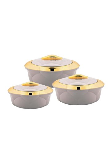 Generic Axis Allure 3pcs Casserole Set – Super Insulated Hot Pot with Stainless Steel Inner Casing – Food S